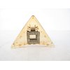 Generic Clear transparent triangle bronze design hair claw clip for medium fine hair (Color: Gold design), 1 Count (Pack of 1)
