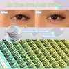 QIXCOZTI Lash Clusters Wispy Cluster Eyelash Extensions Individual Lashes Lash Extension DIY False Eyelashes Soft Comfortable Natural Eyelash Clusters with Thin Band((Wispy fishtail)