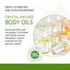 Honeybee Gardens Crystal Infused Body Oil, Clear Quartz, Organic, Moisturizing, Non-Greasy, for All Skin Types, 2 Fl Oz