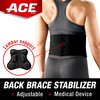 ACE Brand Deluxe Back Stabilizer with Lumbar Support, Perforated Neoprene Keeps You Cool and Your Skin Dry, Dual-Strap System, Repositionable Lumber Pad, Breathable, 32" to 48"