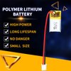 3.7V 70mAh 451220 Lipo Battery Rechargeable Lithium Polymer ion Battery Pack with JST Connector