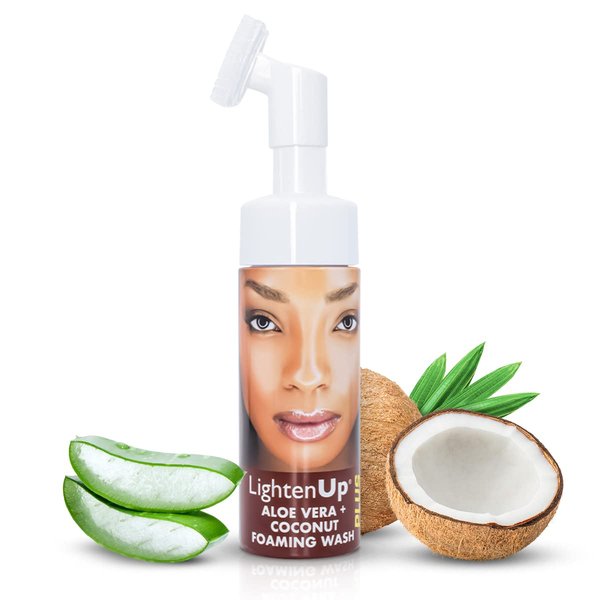 LightenUp Skin Brightening Face Wash, Foaming Cleanser - 5 fl oz / 150 ml - Acne Face Wash, Gentle Facial Cleanser for Oily, Sensitive, and Normal Skin