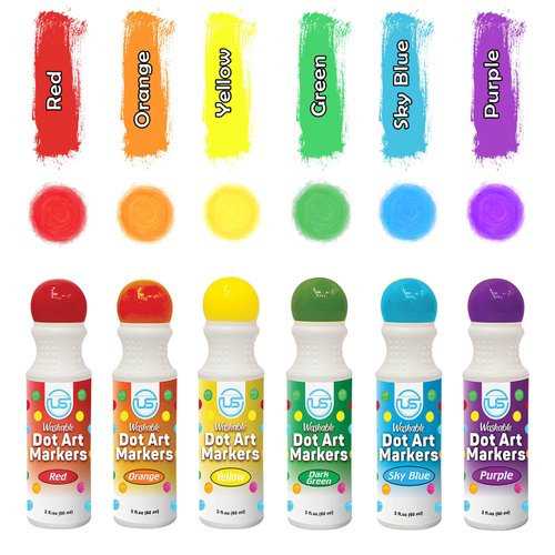Ultimate Stationery Dot Markers, Dot Markers for Toddlers, Dot Art, Dot Paints Washable for Kids, Bingo Daubers, Washable Dot Markers Toddler Arts and Crafts, Kindergarten Classroom Must Haves