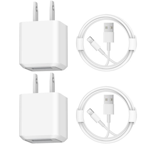 iPhone Charger [2-Pack] USB Wall Charger Block and 6FT USB Fast Charging Cable Compatible with iPhone 14/14 Pro/14 Pro Max/14 Plus/13/12/11/Mini/XS/Max/XR/X/8/7/SE