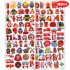 100 PCS Firetruck Fire Truck Firefighter Fireman Temporary Tattoos Themed Birthday Party Decorations Supplies Favors Decor Firehouse Stickers Cute Gifts for Games Boys Girls School Rewards Carnival