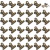 YUCHIYA 32 Pack Metal Clips with 32 Push-pins for Corkboard,Bulldog Clips for Hanging Pictures,Small Hinge Clips for Photos Crafts,Mini Binder Clips Paper File Clamps for Office School(1 Inch,Bronze)