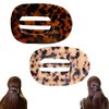 Flat Hair Clips For Women,Flat Claw Clips- Strong Grip Comfortable Flat Round Hair Clip Curved Flat Clips For All Hair