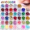 40 Colors Body Glitter Face Glitter Hair Glitter Makeup Glitter Gel, Face Glitter for Women, Glitter Gel, Glow in The Dark, for Body, Face, Hair, Glitter Eyeshadow, Glitter Makeup for Festival, Party
