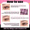 FANXITON Wispy DIY Lash Extension Kit Natural Lash Clusters C Curl Individual Lashes Lash Clusters Kit Cluster Lashes Lash Bond and Seal and Lash Tweezers for Lash Clusters Kit DIY at Home