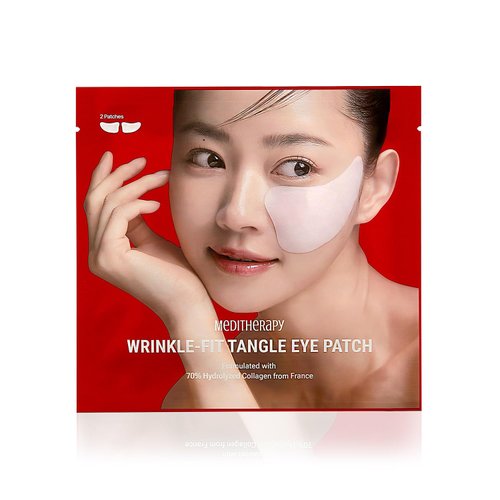 MEDITHERAPY Mega Under Eye Masks (4 Pairs), Wrinkle-Fit Tangle Eye Patch, Korean Eye Mask for Puffiness, Dark Circles, Under Eye Bags, Anti-Wrinkle, Korean Skincare
