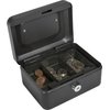 BARSKA 6 Inch Cash Box with Key Lock , Black
