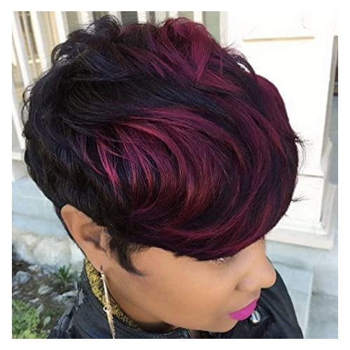 FCHW Short Pixie Cut Hair Wig Short Hairstyles Synthetic Wigs For Women Popular Fashion Wigs Heat Resistant Hairpieces Women's Wig (1934)