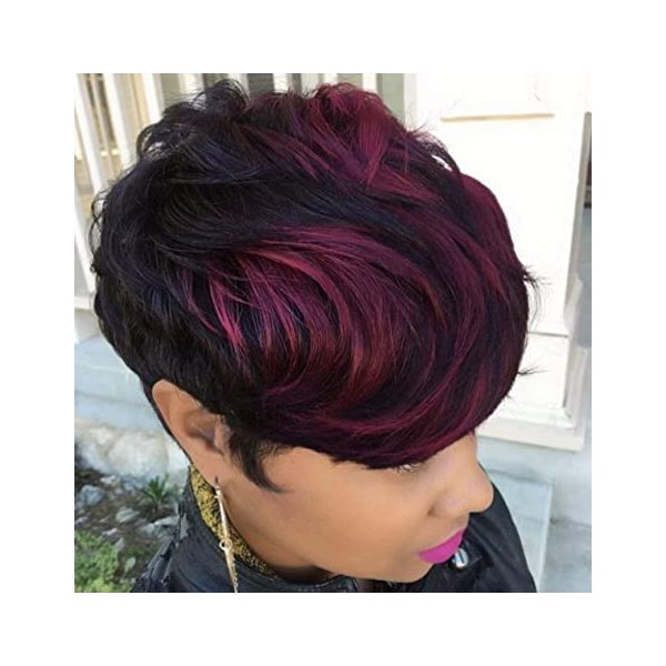 FCHW Short Pixie Cut Hair Wig Short Hairstyles Synthetic Wigs For Women Popular Fashion Wigs Heat Resistant Hairpieces Women's Wig (1934)