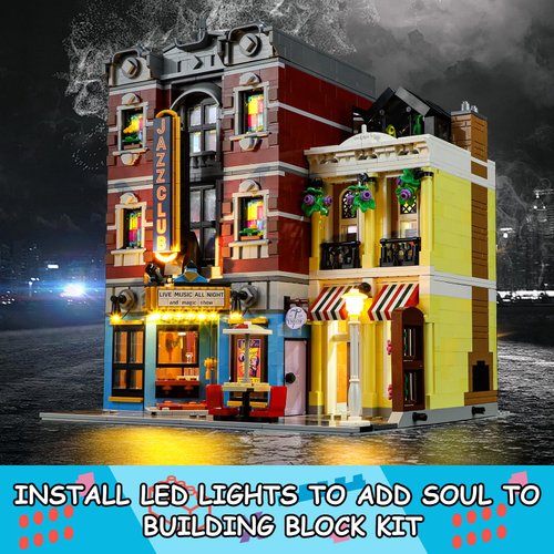 Mililier LED Light Kit for Lego 10312 Jazz Club Set, Compatible with Lego 10312 Building Blocks Model(Not Include Blocks Set)