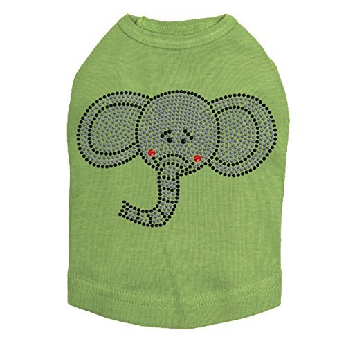 Elephant Face - Dog Shirt, 4XL Lime Green