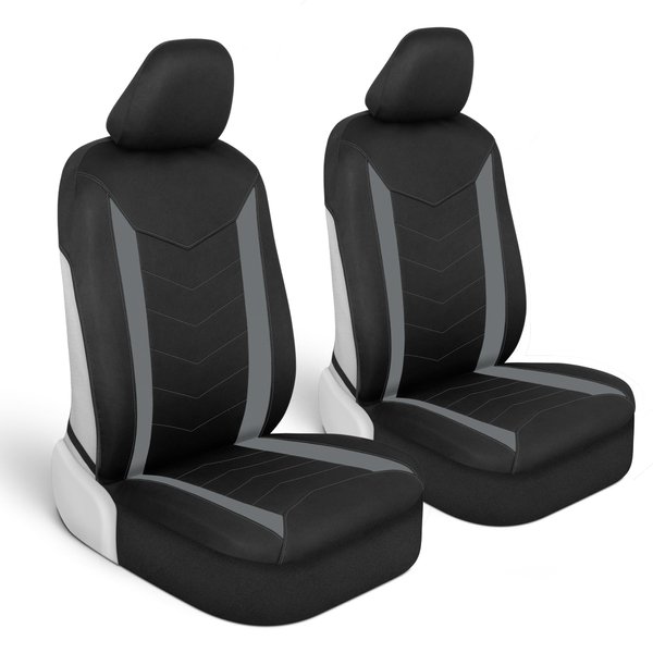 Motor Trend SpillGuard Gray Neoprene Seat Covers for Cars, Trucks and SUVs with Waterproof Neoprene Lining