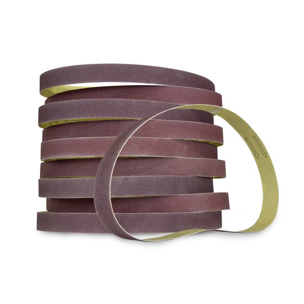 WEN 6515SP240 240-Grit 1 x 30" Sanding Belt Sandpaper (10 Pack)