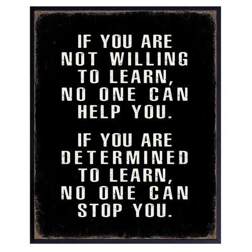 Motivational Wall Art - Office Wall Art & Decor Motivational poster - Positive Quotes Wall Decor - Encouragement Gifts - Positive Sayings for Wall Decor - Entrepreneur Wall Art - Inspirational Quotes