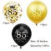 SHUNTAI 85th Birthday Balloons Black and Gold 85th Birthday Party Decorations for Men Women Latex Confetti Balloon Happy 85 Year Old Anniversary Theme Birthday Party Supplies 15 Pack 12 inch