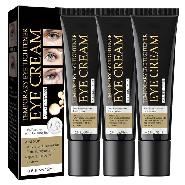 3PCS Noticeablem Eye Cream, Noticeablem Instant Eye Cream, Temporary Eye Tightener Eye Cream, Firm That Delicate Skin Under Your Eyes, Temporary Eye Firming Cream - Best Tightening Sagging Skin