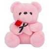 Wgxzyq 12 inch Teddy Bear Stuffed Animal with Rose, Soft Cuddly Stuffed Plush Bear, Gifts for Kids Baby Toddlers on Baby Shower, Valentine's Day (Pink)