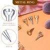 6 Pieces Metal Hair Sectioning Rings - Retro Hair Tools for Women, Halloween Cosplay, Hair Extensions, Salon Use (Silver, Gold)