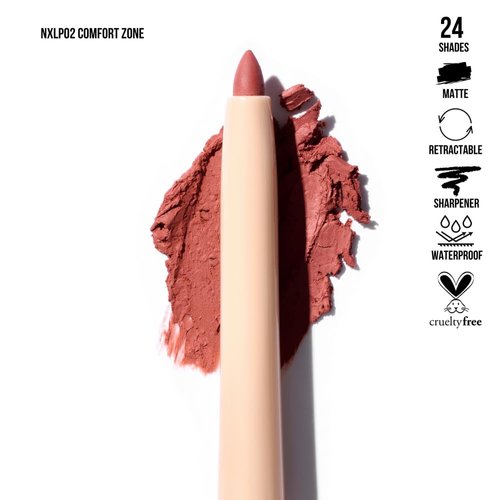 Retractable Waterproof Lip Liner with Built-in Sharpener by Beauty Creations NUDEX Collection (Comfort Zone 02)