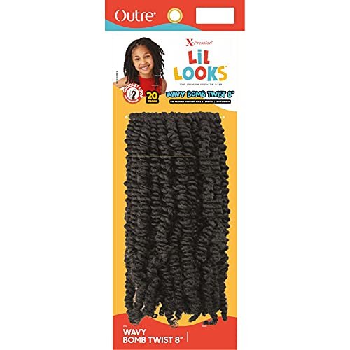 Outre X-Pression LiL Looks Crochet Braid WAVY BOMB TWIST 8" (3-PACK, 4)