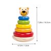TOOKYLAND Wooden Bear Wobble Stacker - 7pcs Stacking Tower Toy, Ages 12m+