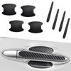 Yumfugu Pack-8 Car Door Protection Kit, Door Handle Scratch-Proof Stickers, Carbon Fiber Door Bowl Protector, Universal for Most Cars, Trucks and Vans (Black)