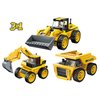Apostrophe Games 3 in 1 Construction Team Building Block Set (203 Pieces) Build a Loader, Dump Truck or Excavator, for Kids and Adults