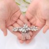 Olbye Wedding Hair Comb Headpieces for Bride Hair Comb Crystal Bridal Hair Accessories (Silver)