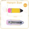 Totelux Pencil Hair Clips Back to School Alligator Clips Hair Barrette Cute Yellow Pencil Hairpin Hair Accessories for Toddler Girls Student Kindergarten Teacher 2PCS