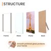 upsimples 5x7 Picture Frame Set of 3, Made of High Definition Glass for 5 x 7 White Frames, Wall and Tabletop Display Thin Border Photo Frame for Home Décor