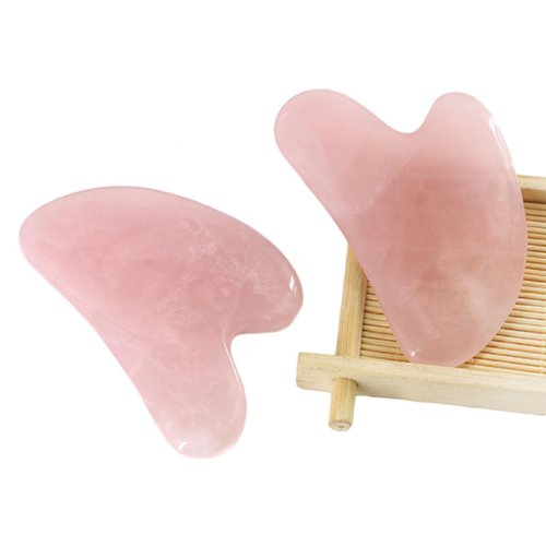 Generic 2 Pieces Body Gua Sha Tools, Robustness Gua Sha Facial Tools for Jawline Sculpting and Puffiness Reducing, Facial Massager Tool and Skincare for Mother's Day Gift/Festive Gifts, Pink