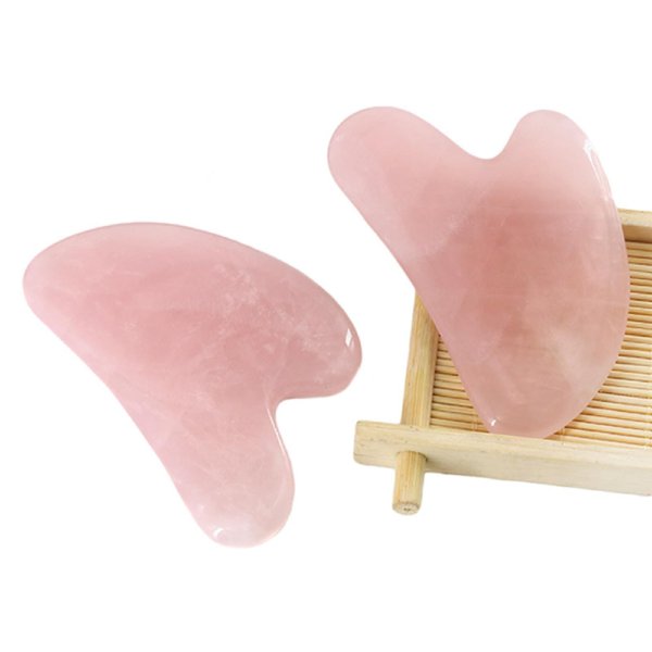 Generic 2 Pieces Body Gua Sha Tools, Robustness Gua Sha Facial Tools for Jawline Sculpting and Puffiness Reducing, Facial Massager Tool and Skincare for Mother's Day Gift/Festive Gifts, Pink