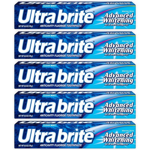 Ultra Brite Advanced Whitening Toothpaste Clean Mint 6 oz (Pack of 5)