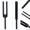 DEXSUR Medical Grade Aluminum Alloy Sensory Tuning Fork Activator For Healing, Therapy Non Magnetic One Each of C 128, C 256, C 512 Tuning Forks, Black, 3 Pcs