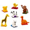 PicassoTiles 7pc Magnetic Animal Action Figure Set for Magnet Building Block Educational STEM Learning Kit Construction Toy Pretend Playset Child Brain Development HandEye Coordination Training PTA07