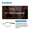 (2PCS) 24” 750mv Thermopile Generators Compatible with Heat Glo Heatilator, Fireplace Millivolt Thermocouple Replace for Parts Q313A, Fit for Stove Gas Ovens/Gas Fireplace/Water Heater/Frying Furnace