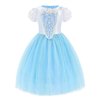 Princess Costumes Fancy Party Birthday,Christmas Dress Up for Little Girls with Accessories 8-10 Years(140cm)