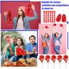 Hungdao 60 Pcs Noise Makers Party Favors Include 24 Pcs Thunder Sticks Cheer Sticks 12 Pcs Hand Clapper 24 Pcs Cheerleading Pom Poms for Sporting Events Football Games School Spirit Accessories (Red)