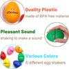 Ehome Easter Egg Shakers, 12Pcs Egg Shakers Musical Instruments, Egg Shakers for Babies, Plastic Eggs for Toddlers 1-3, Easter Baby Shaker Toy, 6 Colors Montessori Baby Maracas(Plastic)
