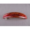 Brown Oval Shape Plastic Curved Barrette Hair Clip 4" Long 3/4" Wide Colored Hair Clips For Women Girls