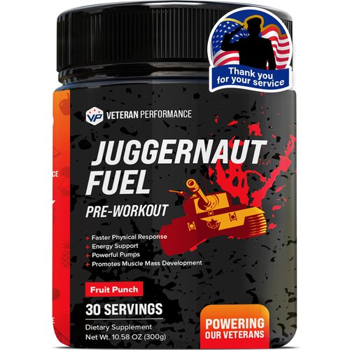 Veteran Performance Pre Workout Powder for Men and Women – Natural Pre-Workout Drink Mix – No Sugar, Zero Calorie, No Creatine, Clean – Gym Pre Workout (Fruit Punch)
