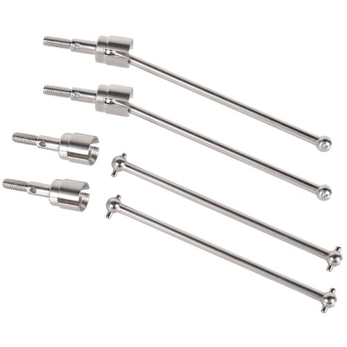 WEISHUJI Front/Rear Dog Bones,4PCS Metal Differential Cup,Front/Rear Dog Bone for RC Car 1/10 WLtoys Replacement Accessories（Silver）