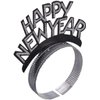 ORZIZRO 12Pcs HAPPY NEW YEAR Tiara Headband, Glitter Hair Clasp Tiaras for 2024 New Year Eve Party Favors Silver Gold Black