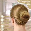 FANDAMEI 20PCS Hair Nets for Buns Invisible and 40PCS U Shaped Hair Pins Set, 20PCS 50cm Bun Nets for Ballet Girls and 40pcs Hair Bun Pins for Women, Girls, Kids Ballet Bun Maker Dance (Light Brown)