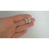 Generic Set of 2 tiny small silver tone butterfly acrylic hair claw clip