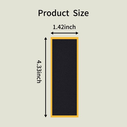 12 Piece Mini Finger Fingerboard Grip Tape,Foam Grip Tape Pro Fingerboard Tech Deck Performance Series，P-rep Professional Original Black Skateboard Fingerboard Foam Grip Tape Stickers,38mmX110mm